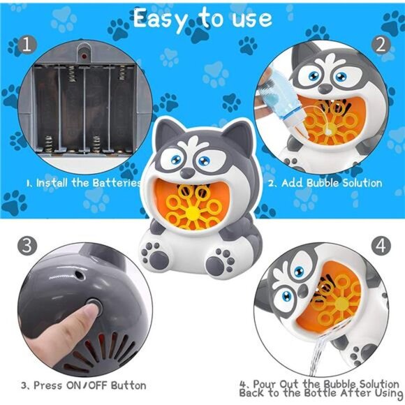 Bubble Machine, Bubble Blower for Kids, 1000+ Bubbles per Min - Picture 1 of 7